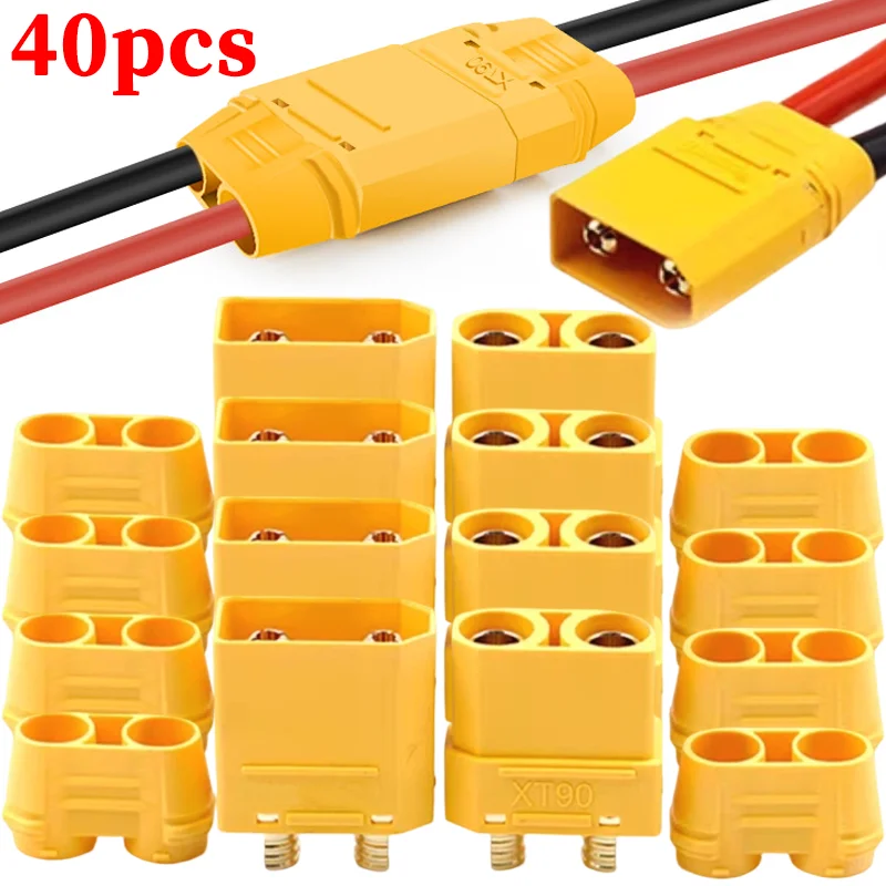 XT90 Plug Male Female Bullet Connectors Cable Wire Terminals Plugs for RC Lipo Battery Drone Boat Car XT90 Connectors Adapter