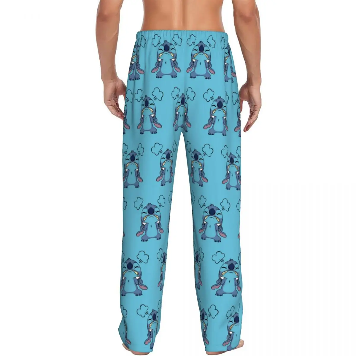 مخصص غرزة بيجامة السراويل ملابس خاصة الرجال مطاطا حزام الرسوم المتحركة صالة النوم قيعان مع جيوب #3