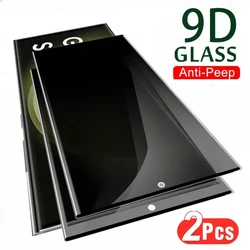 For Samsung Galaxy S24 S23 S22 Ultra 5G Glass 2Pcs Privacy Tempered Glass S24Ultra S23Ultra S 24 Plus Anti-peep Screen Protector