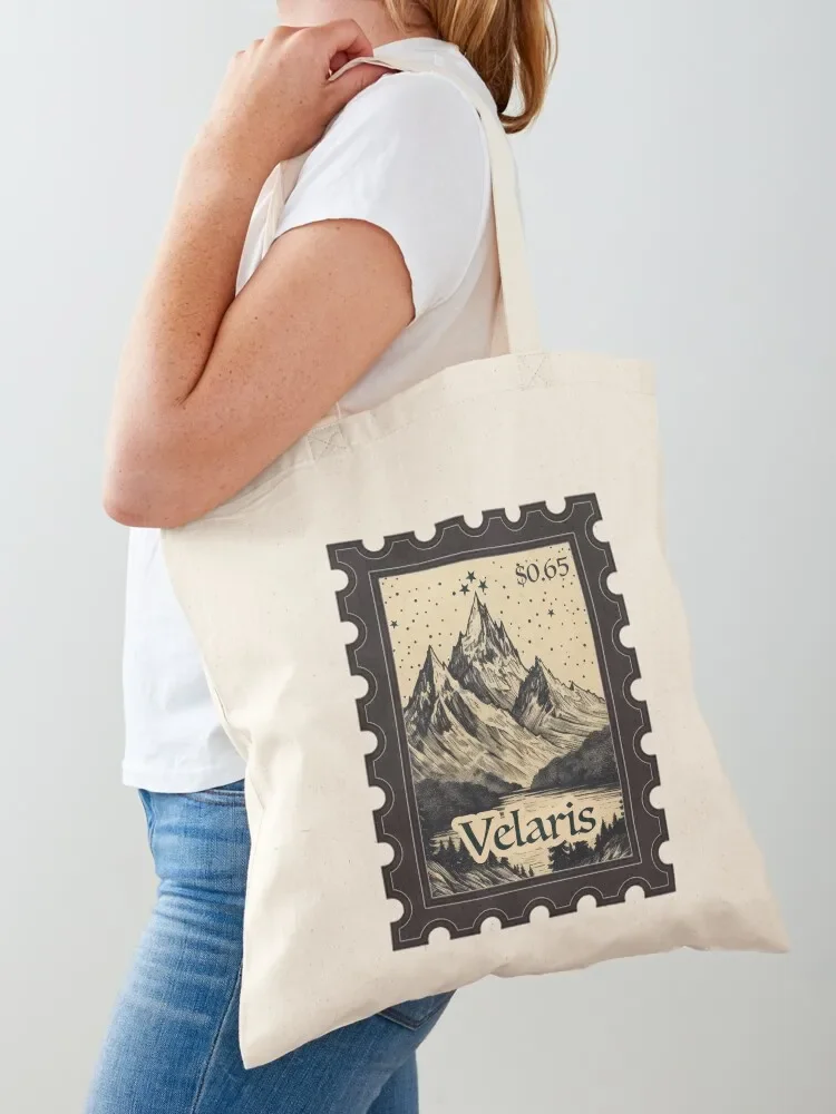 Velaris Stamp Vintage Wood Block Style Tote Bag large size bags Women's bags Candy bags female bag Tote Bag