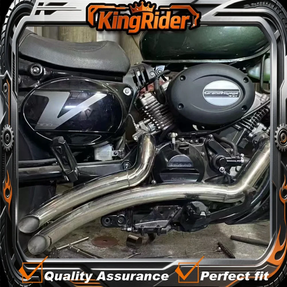 

【Supreme quality】HYOSUNG GV300s Modified Stainless Steel Oblique Outlet Exhaust Pipe Removable Noise Suppression