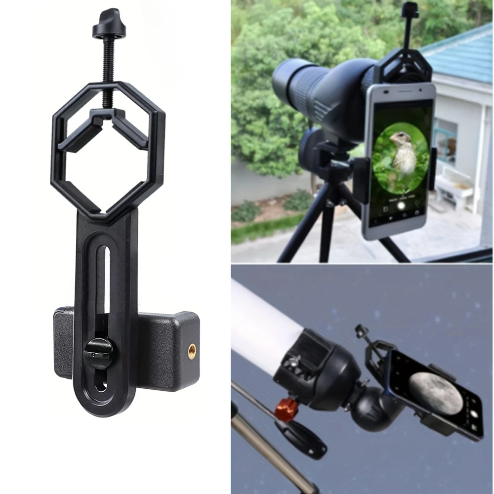 Upgrade Smartphone Telescope Adapter Camera Mount, Phone Mount for Telescope Spotting Scope Microscope Monocular Binocular