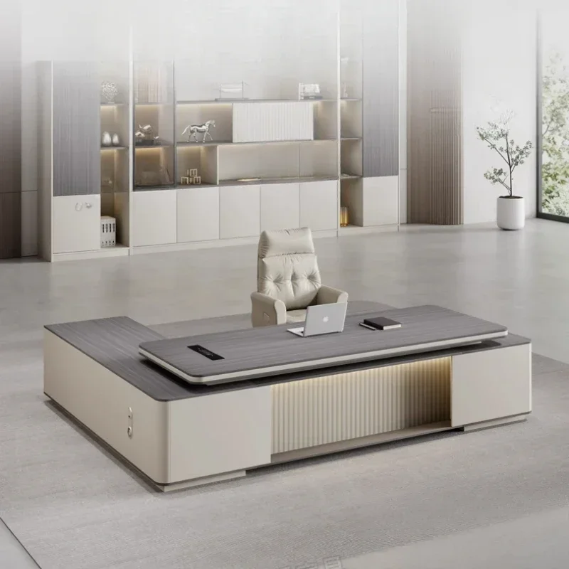 라이트 럭셔리 유니크 오피스 데스크 럭셔리 스터디 파일링 서랍 저렴한 오피스 데스크 미니멀리스트 리셉션 우든 뷰로 홈 가구