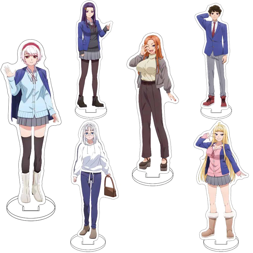 Soporte de figura acrílica de 16 cm, diseño de anime: ¡las chicas de Hokkaido son adorables! Tsubasa Shiki ‌ Minami Fuyuki ‌ Sayuri Akino: adornos y regalos de cosplay.