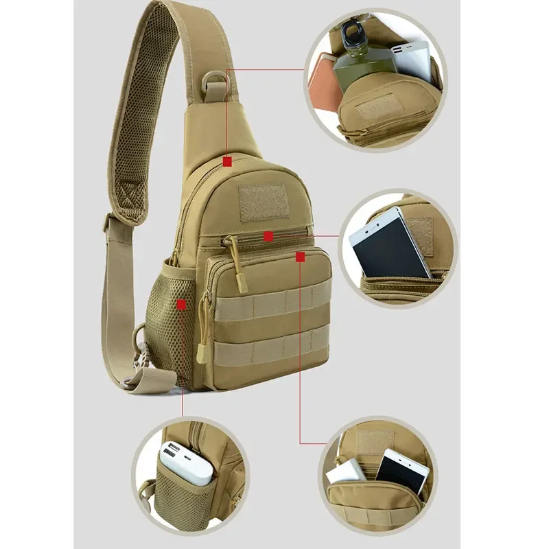 

Outdoor Sports Shoulder Bag Camouflage Crossbody Bag Leisure Hiking Bag Tactical Sling Bag Sport Backpack Travel Backpack
