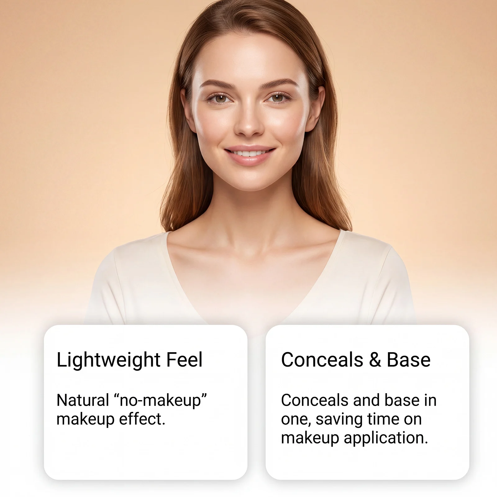 Color Changing Foundation Spf15 Sun Protection Conceals Skin Imperfections Even Skin Tone Improve Skin Texture Enhance Smoothnes