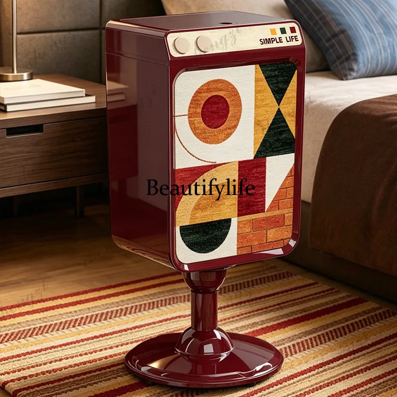 Retro style trash can, living room, household high-value removable creative audio modeling trash can
