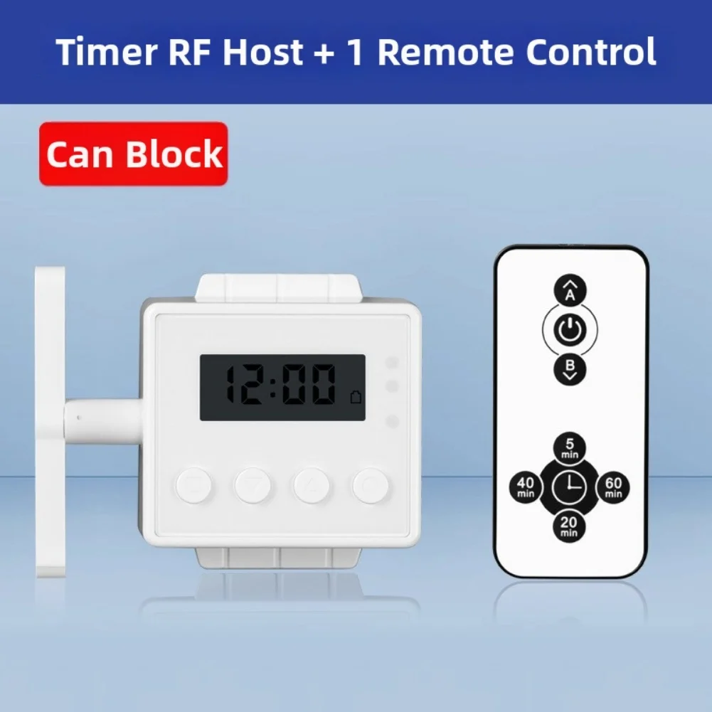 Wireless rf remote control with timer function for automatic light off and easy user design for dormitory and home use