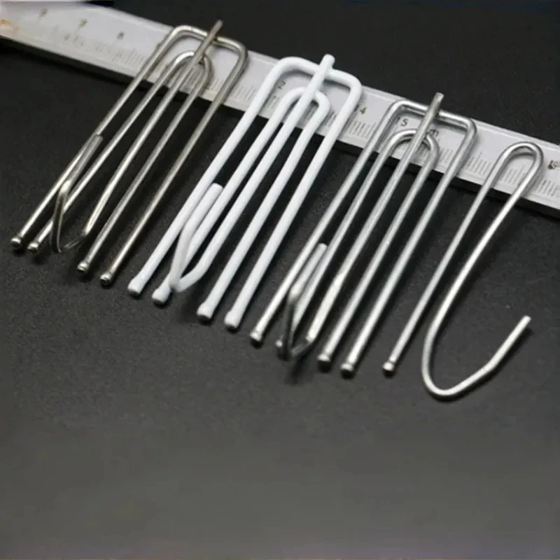 30Pcs Premium Steel Curtain Hooks White Window Rings Durable Home Decor Accessories for Rods/Rail Hardware Hanging Fitting Set