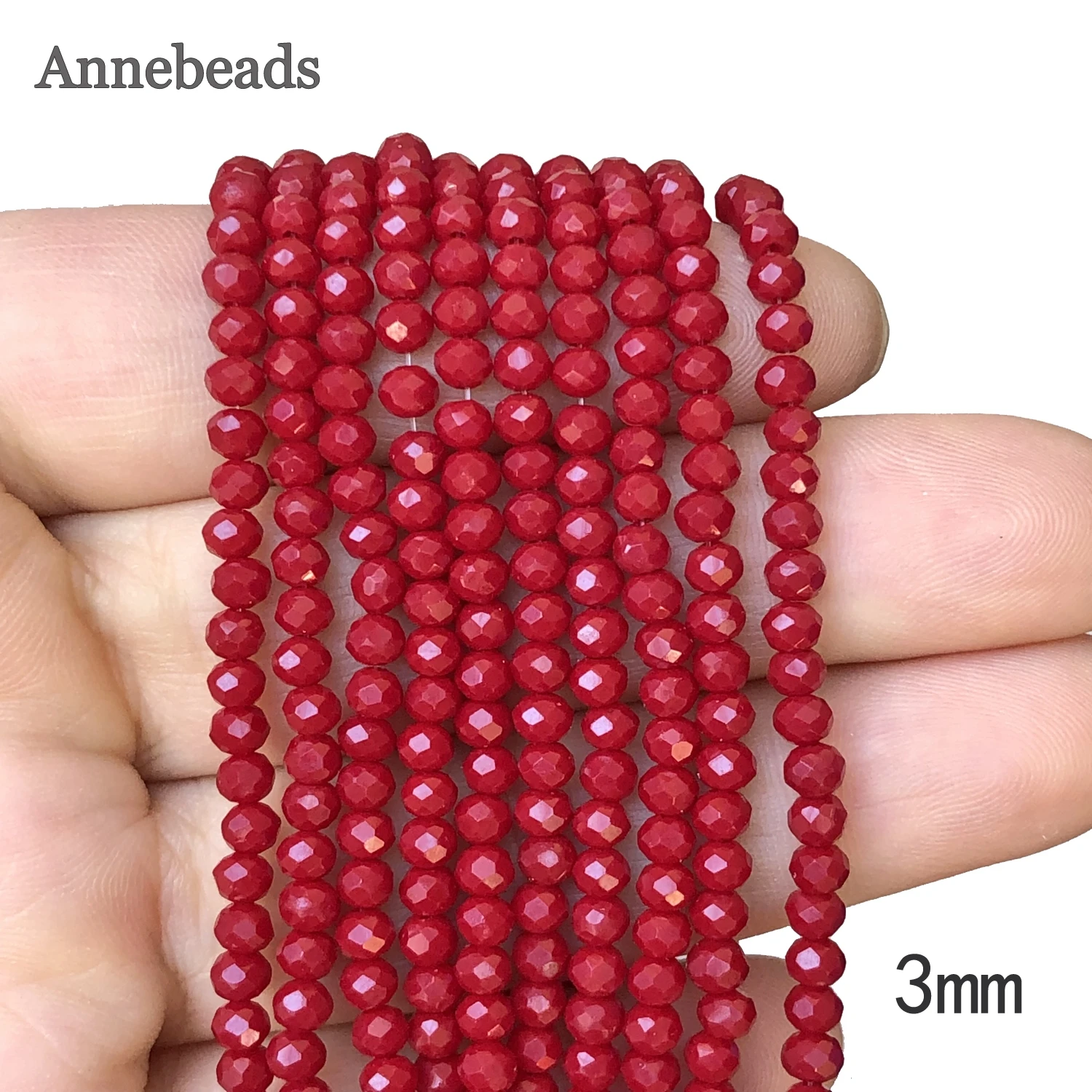 Faceted Dark Red Rondelle Austria Crystal Glass Beads Flat Round Loose Spacer Beads For Jewelry Making DIY Bracelet Accessories