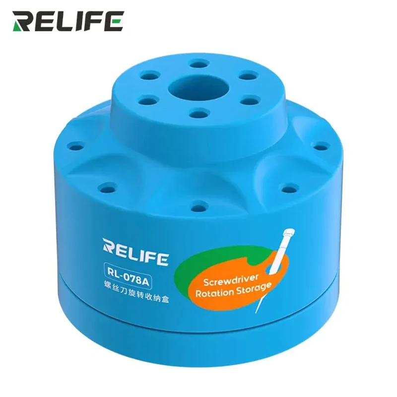 RELIFE RL-078A 360 °   Support de rangement pour outils de réparation multifonctionnel rotatif, fente multi-trous, Classification du stockage, boîte de rangement pour outils