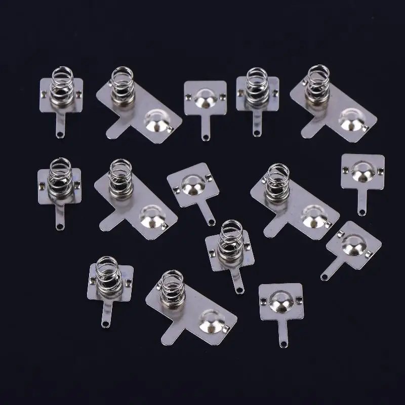 【C】5/10Sets No. 7 Battery Spring Piece Toy AAA Battery Positive And Negative Conversion Spring Contact Plate