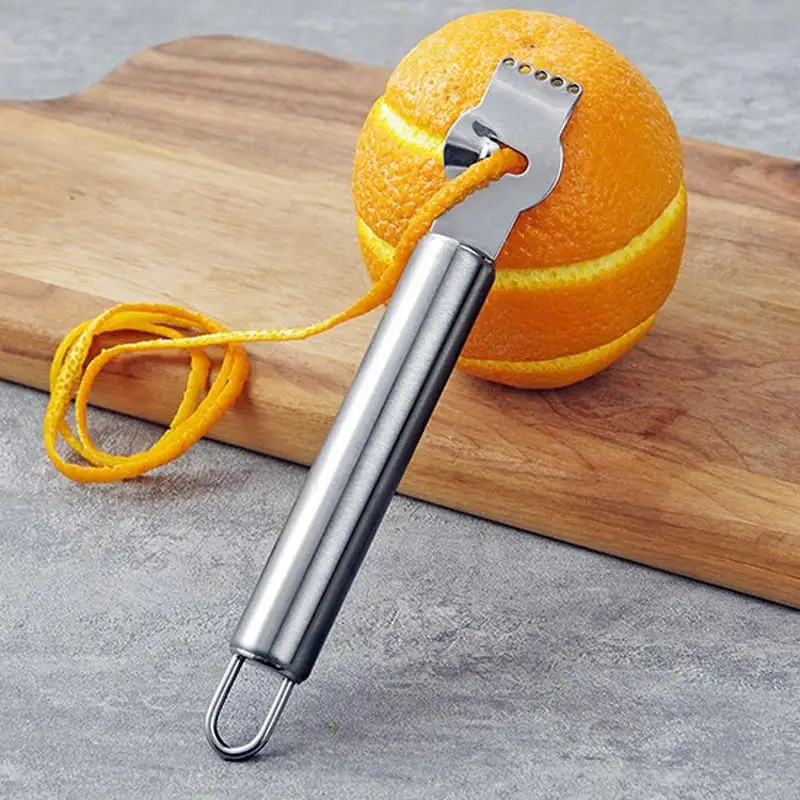 Nuevo Peladores de limón de acero inoxidable, pelador de frutas y cítricos naranja, utensilios de cocina