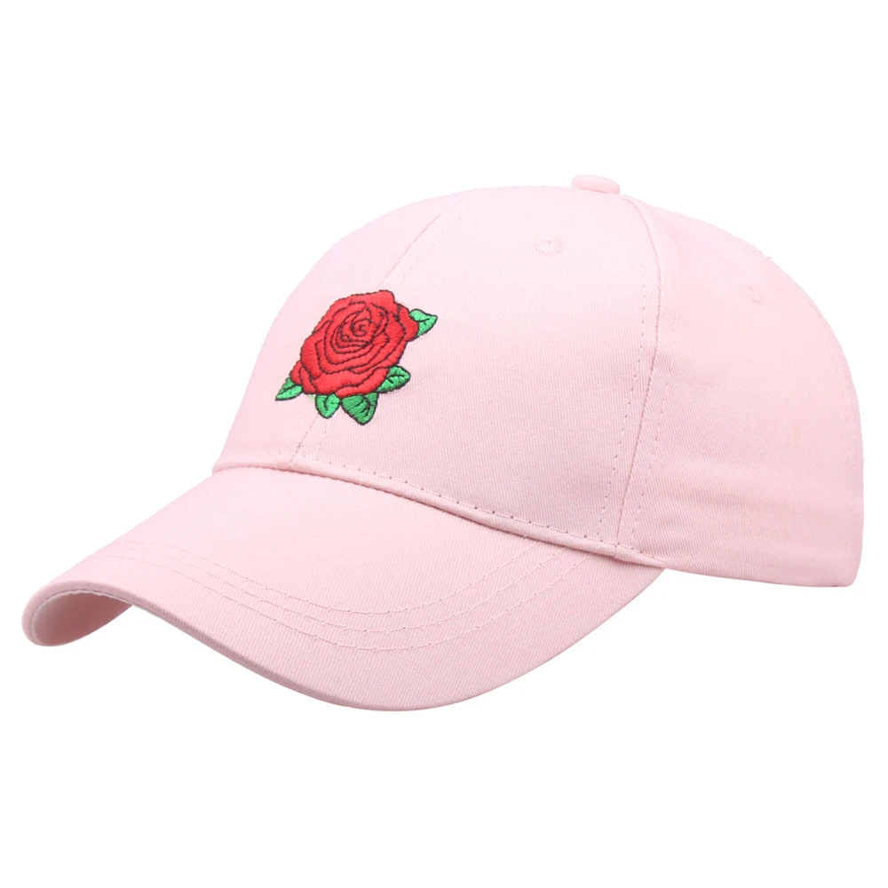 Cotton Rose Embroidery Hat Black Blank Snapback Hip Hop Dad Designer Men Women Visor Cap Skateboard Gorra Bone