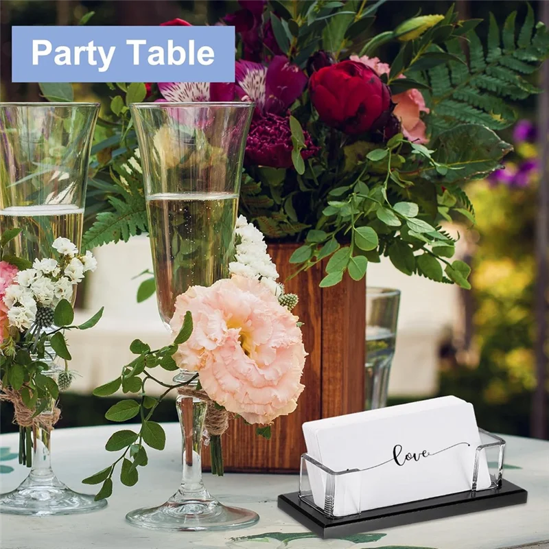 Acrylic Business Card Holder For Desk, 2 Pcs Desktop Business Card Holder Acrylic Name Card Display Stand Organizer