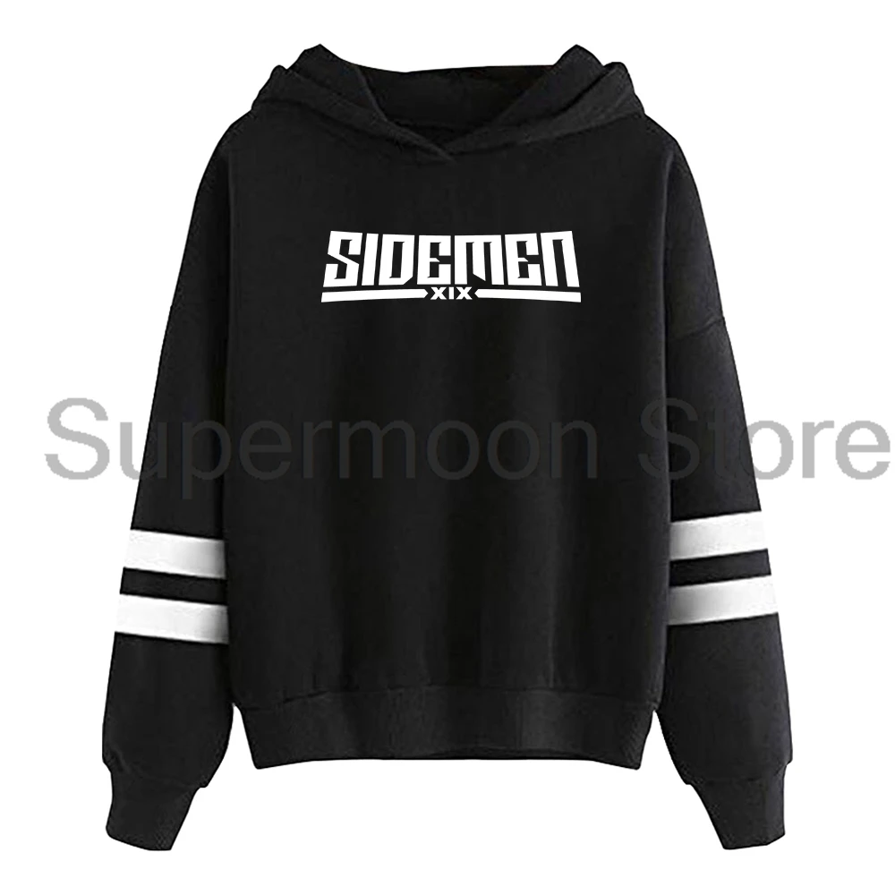 

Sidemen Merch Hoodie Unisex Pocketless Parallel Bars Sleeve Streetwear Women Men Hooded Sweatshirt Fashion Clothes