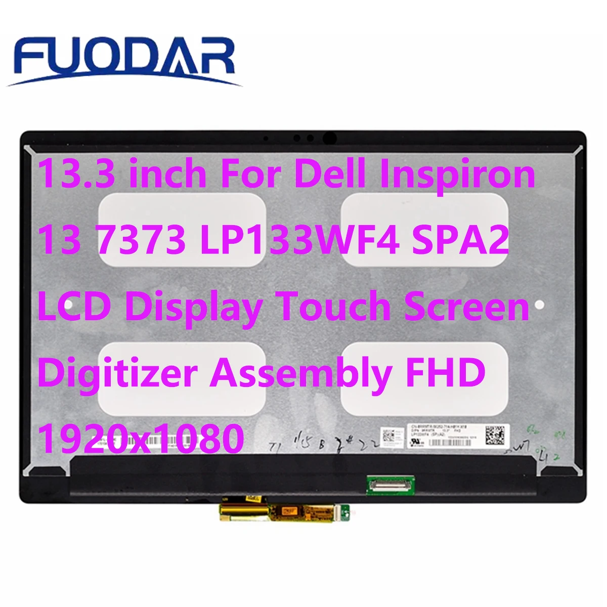 

13.3 inch For Dell Inspiron 13 7373 LP133WF4 SPA2 LCD Display Touch Screen Digitizer Assembly FHD 1920x1080