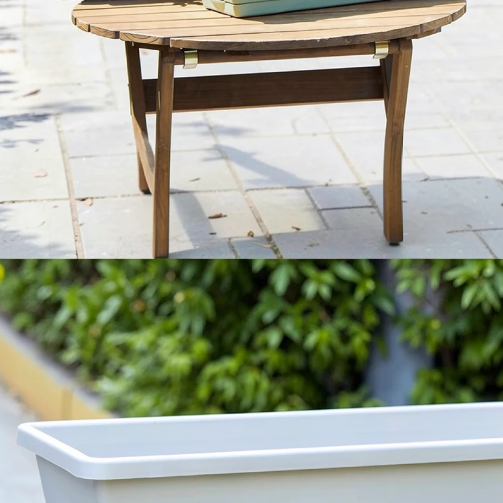 Indoor Outdoor Rectangular Plant Container Plastic Vegetable Grow Pot Breathable Succulent Flower Basin Home Balcony Decor