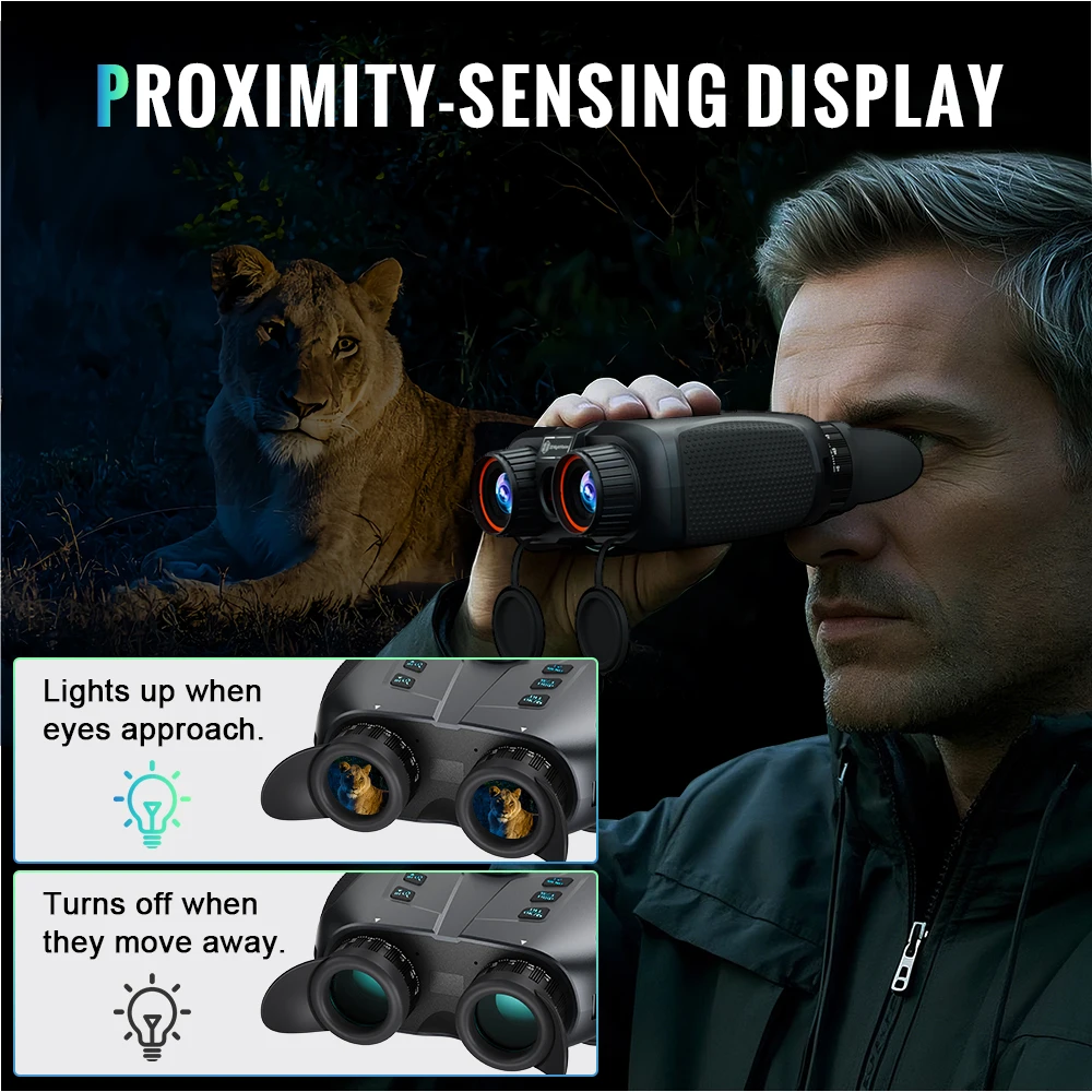 Binocolo Visione Notturna 3” TFT Con Infrarossi – HD 1080p, Zoom 5x-30x, Registrazione Su SD 32GB Inclusa - 2