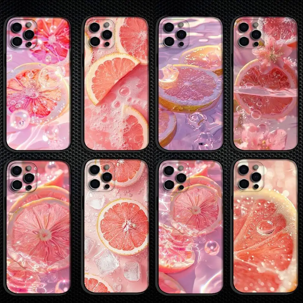 

Psychedelic lemon pink Phone Case For iPhone 16,15,14,13,12,11 Plus,Pro Max, Others Soft Black Cover