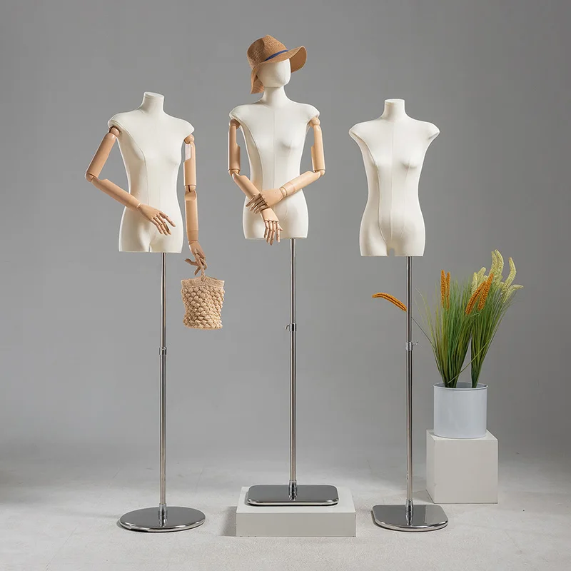 

Korean versionof flat body flat chest model props clothing store women's half body doll dummy table women's clothing window full