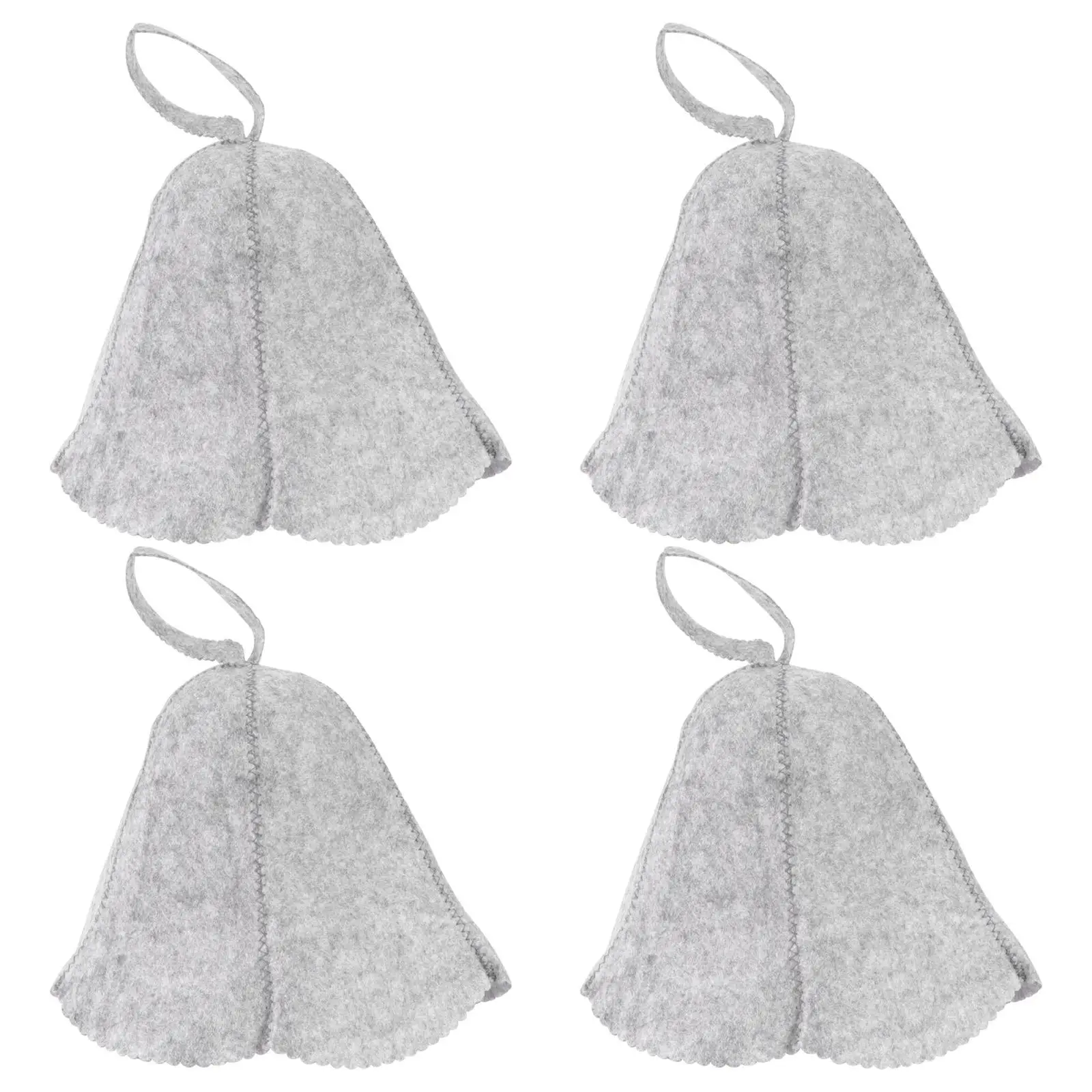Gorro de ducha absorbente de fieltro para Sauna, bonito gorro de lana blanco y gris, gorros para el pelo seco para niña, accesorios para baño y Spa, humedad al vapor