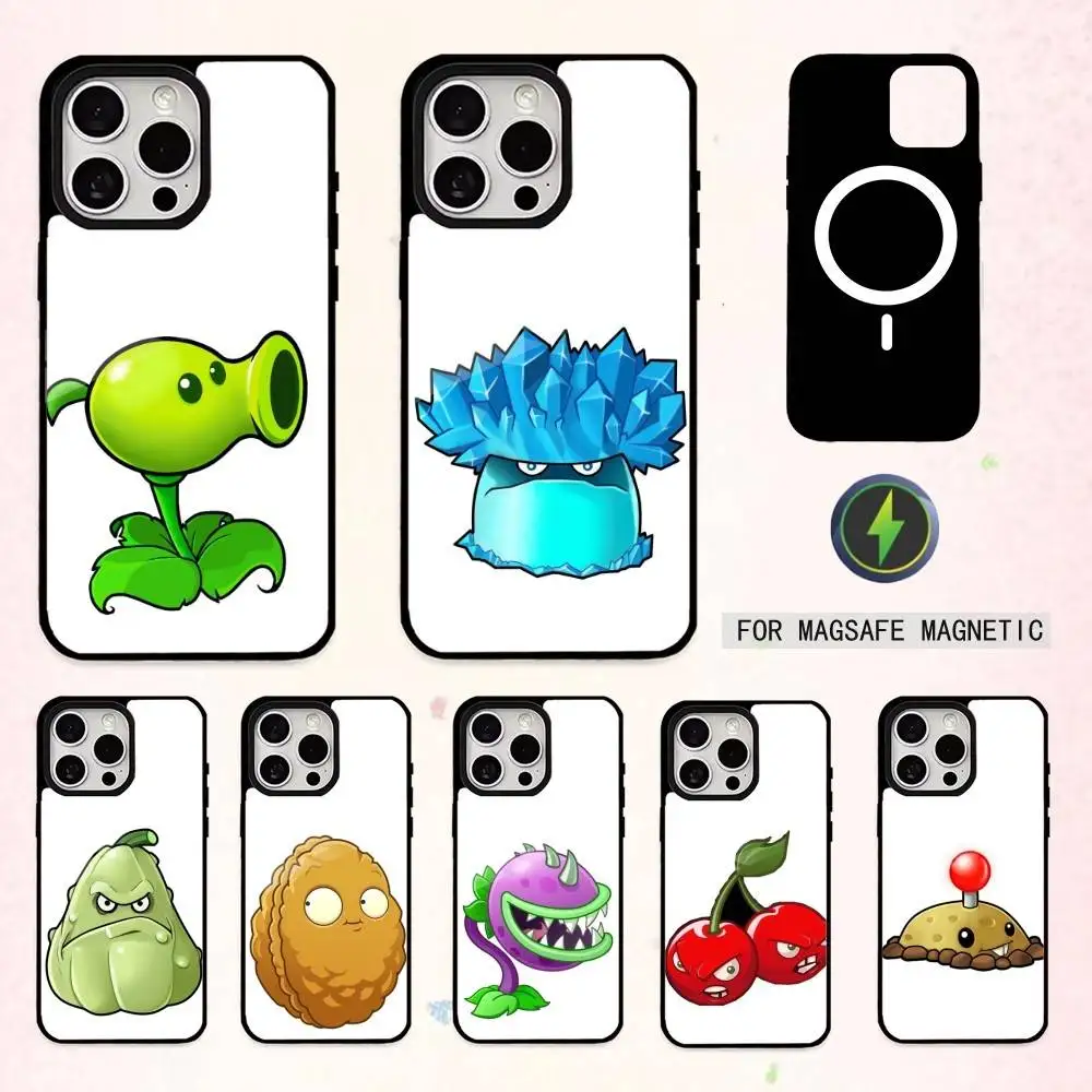 

CUTE P-Plants vs. Zombies Phone Case For iPhone17,16,15,14,13,12,11 Plus,Pro Max Magnetic For Magsafe Wireless Charging