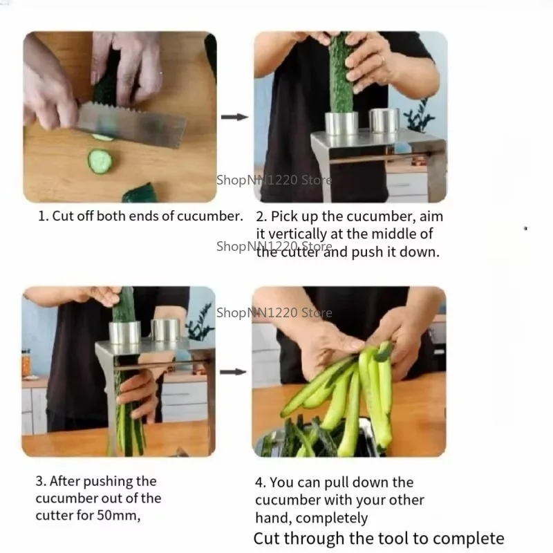 Stainless Steel Manual Cucumber Cutting Machine for Sushi Store Fruit Vegetable Preparation Motor Core Popular for Cut Strip