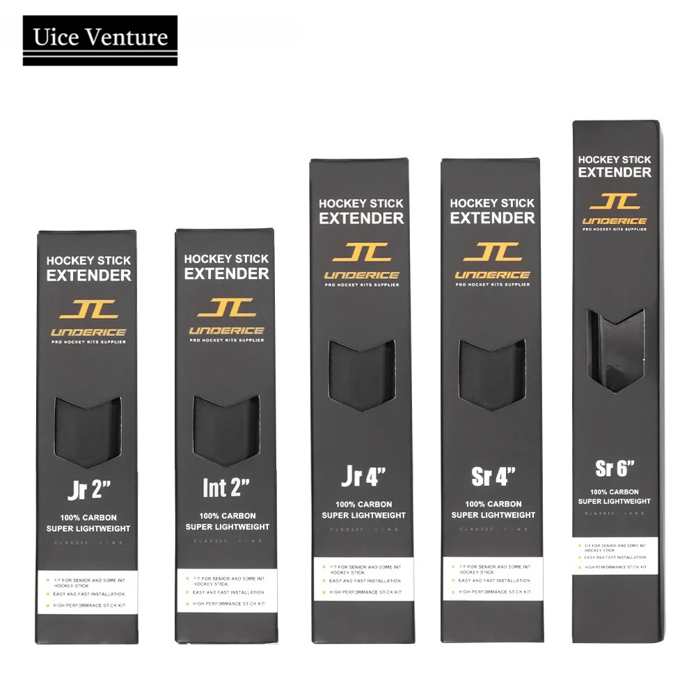 5 pièces bâton d'extension de Hockey 2/4/6 pouces Extension de bâton de Hockey sur glace INT/JR/SR bouchon d'extrémité de bâton de Fiber de carbone pour bâton de Hockey