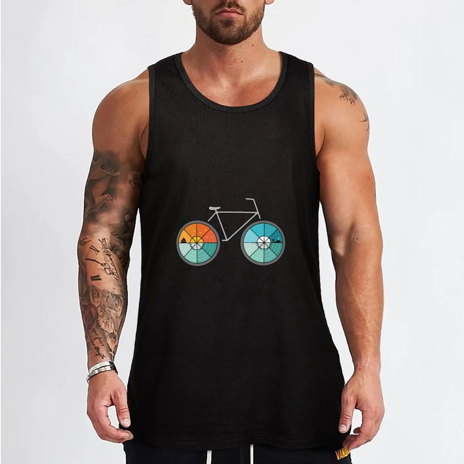 Bicycle Tank Top t-shirts for men T-shirt sports gym for men