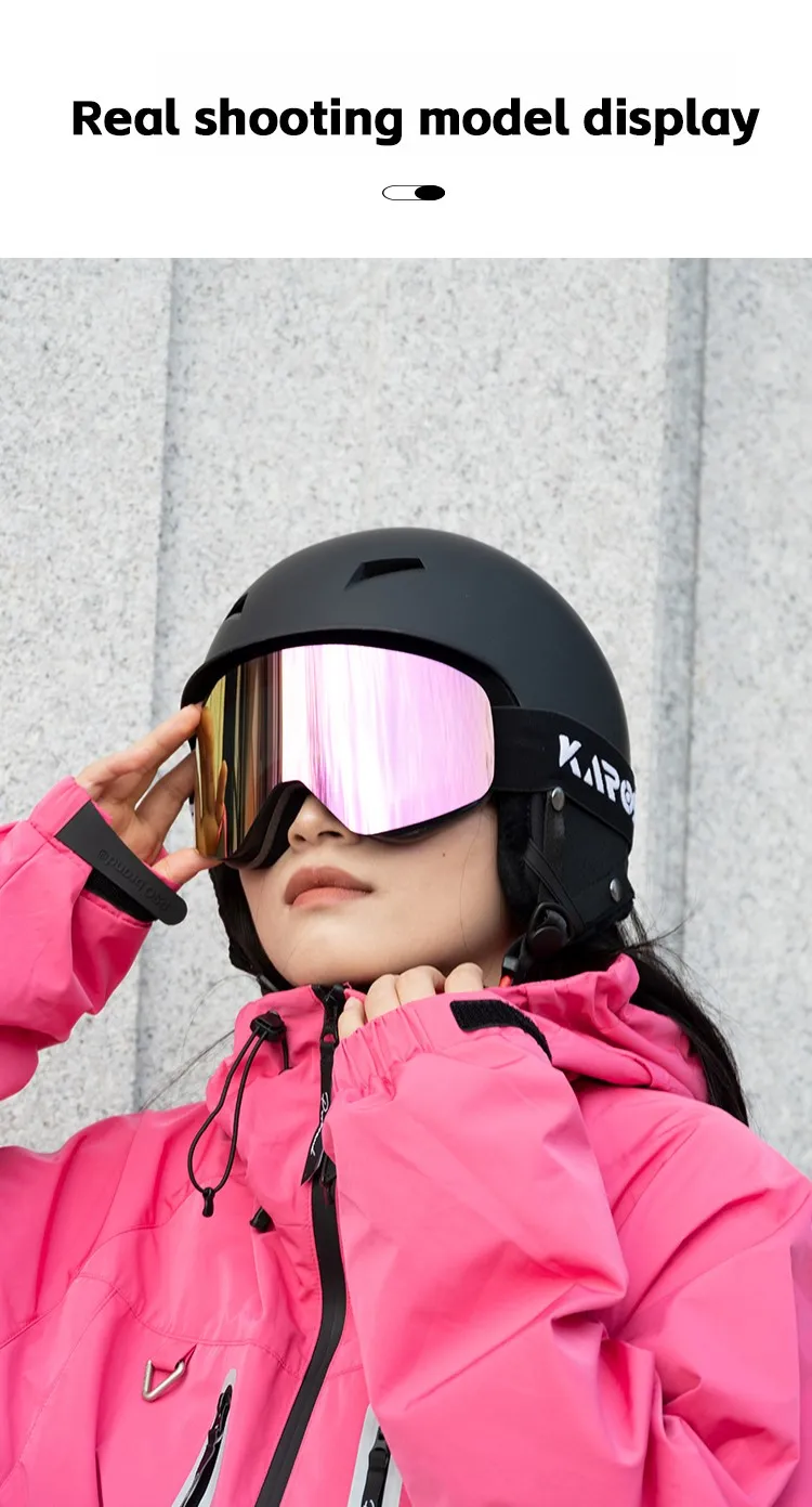 Karos Magnetische Skibrille Doppelschicht Anti-Beschlag UV400 Schutzbrille für Männer und Frauen Snowboard Schneemobil Wintersport-Brillen – Detail 12