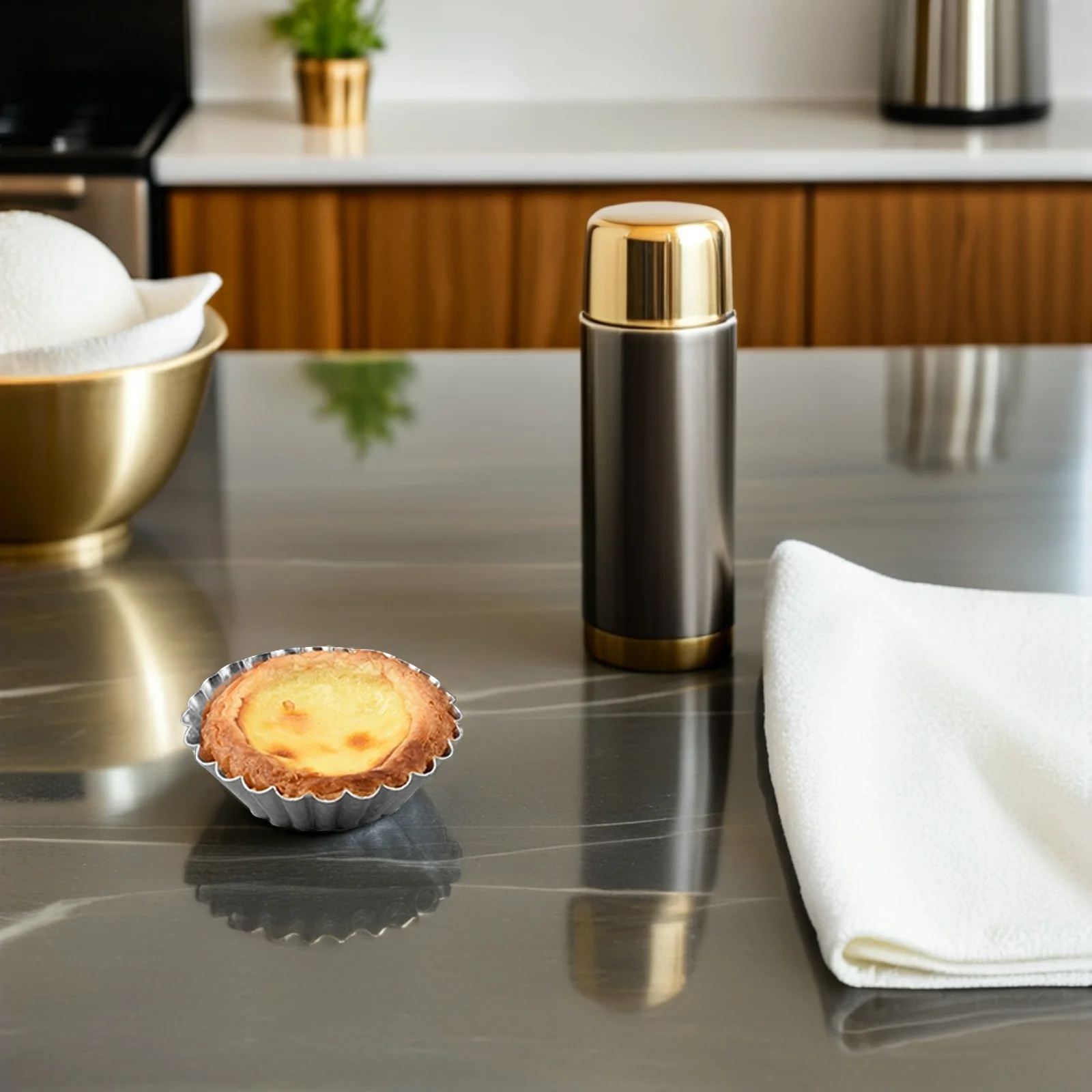 

6 Pcs Form Cupcakes Pastry Mold Molds Pie Aluminum Trays Disposable Tart Baking Removable Mould Tarts Tins Egg