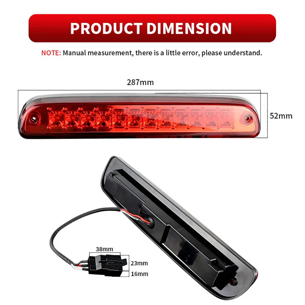 LED Third 3rd Brake Light For 1999-2016 Ford F250 F350 Ranger Super Duty Cargo DRL Additional Rear High Mount Stop Lamp For Cars