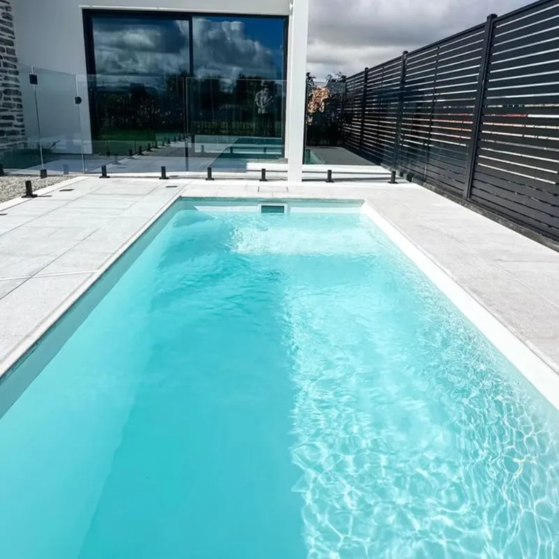 Customized Large Fiberglass Portable Above Ground Swimming Pool Rectangular Metal Frame Family House Swimming Pool