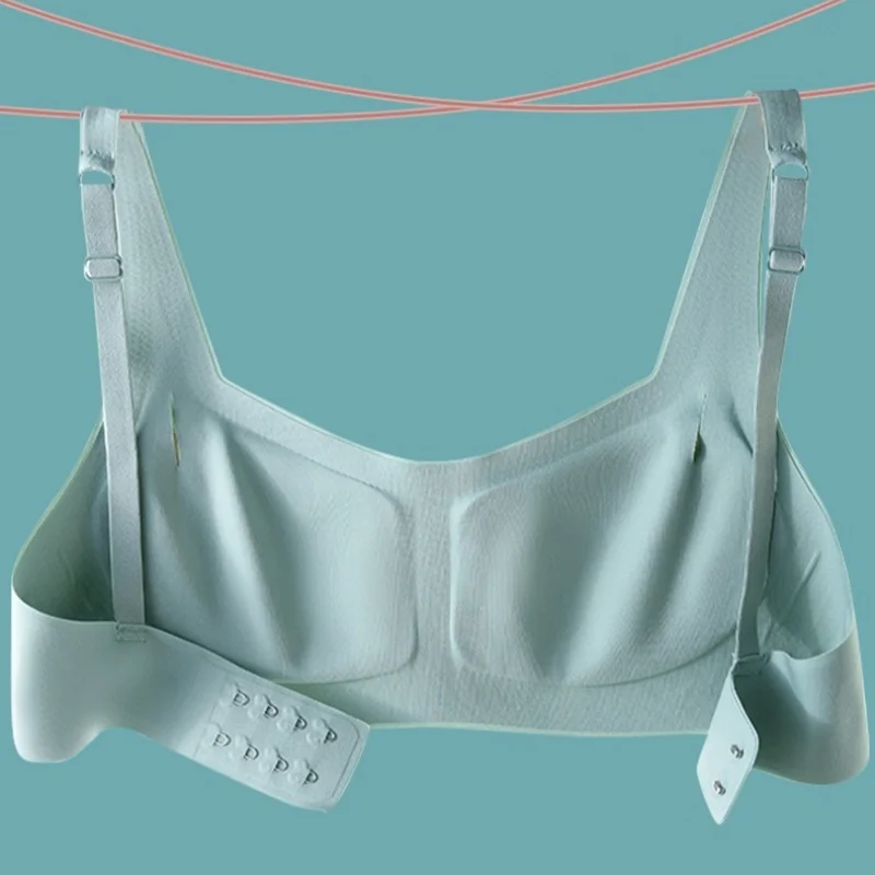 Sexy podprsenky s push-up efektem, hranatý výstřih, bezešvé topy, pohodlné neviditelné kalhotky, velikost S-XL - náhled 6