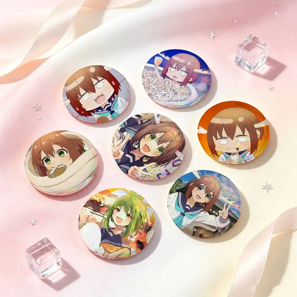My Deer Friend Nokotan Anime Badges 25 32 44 58 75 Mm Round Cosplay Pin Bag Decor Fans Collect Friends Gifts Brooch Souvenir