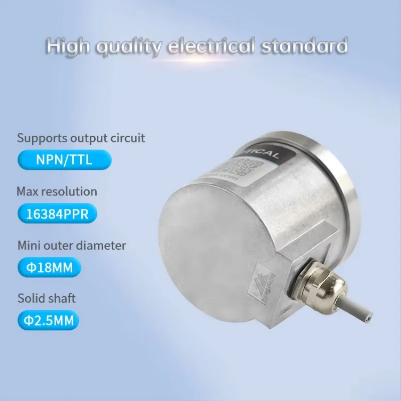 NEW HENGXIANG S65 Incremental Encoder 65mm OD Solid Shaft Position/Rotary Sensor 1024/2048 PPR Difference Output IP65 DC5V-30V