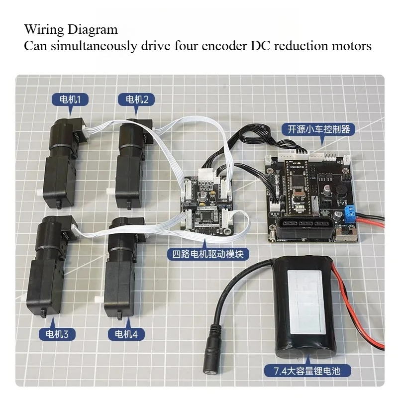 4 Channel Encoder Motor Driver Module Onboard Regulator For Smart Car DIY