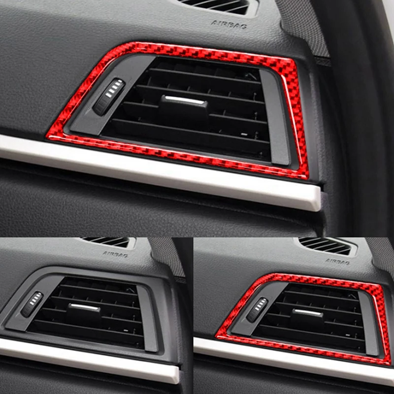 Koolstofvezel Vent Trim Strip Vent Decoratieve Sticker Voor BMW-3 Serie 3GT F30 F32 F34 F36 2013-2019 LHD