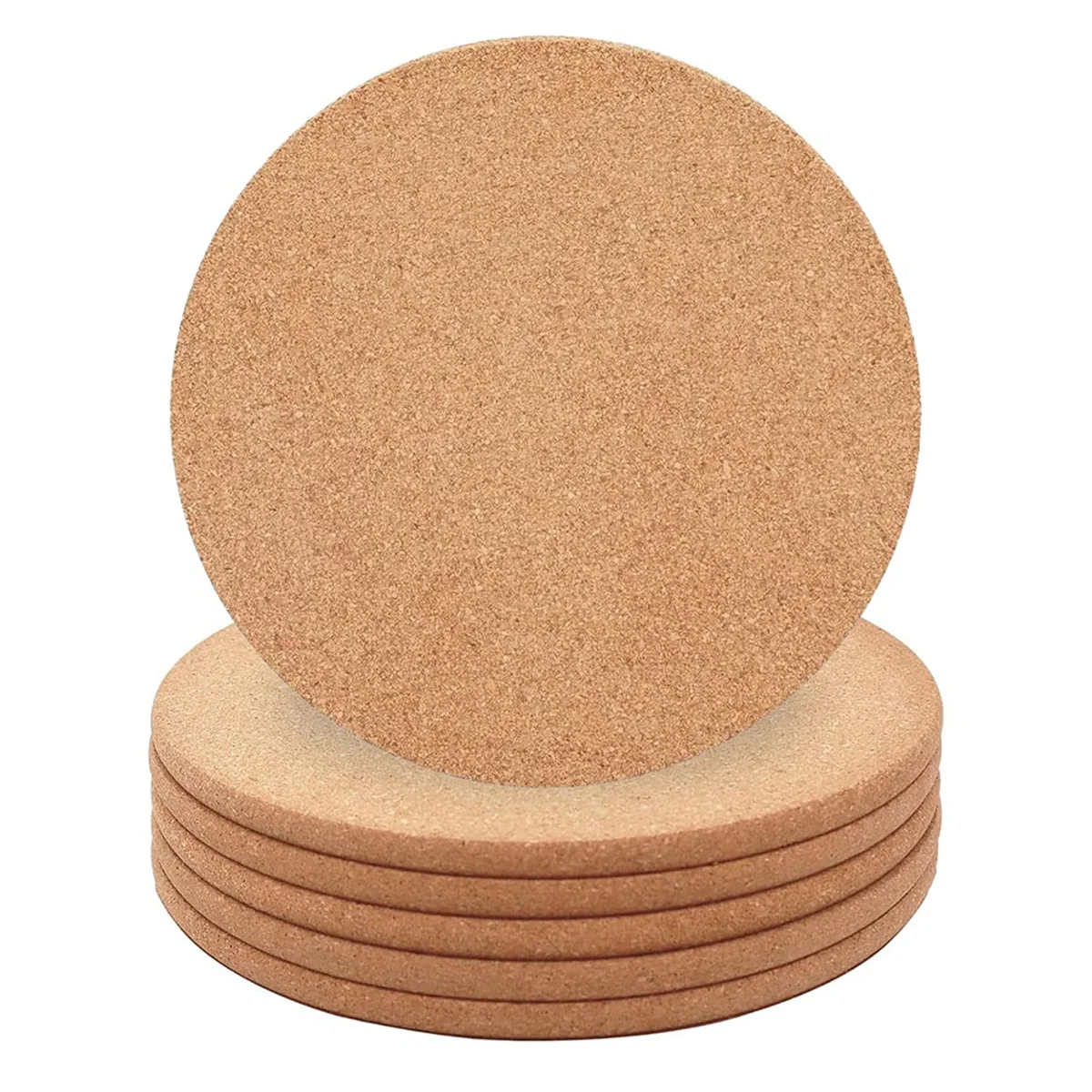 Cork Trivet,6Pack High Density Thick Cork Coasters Set,8 Inch Heat Resistant Multifunctional Cork Trivets for Hot Dishes