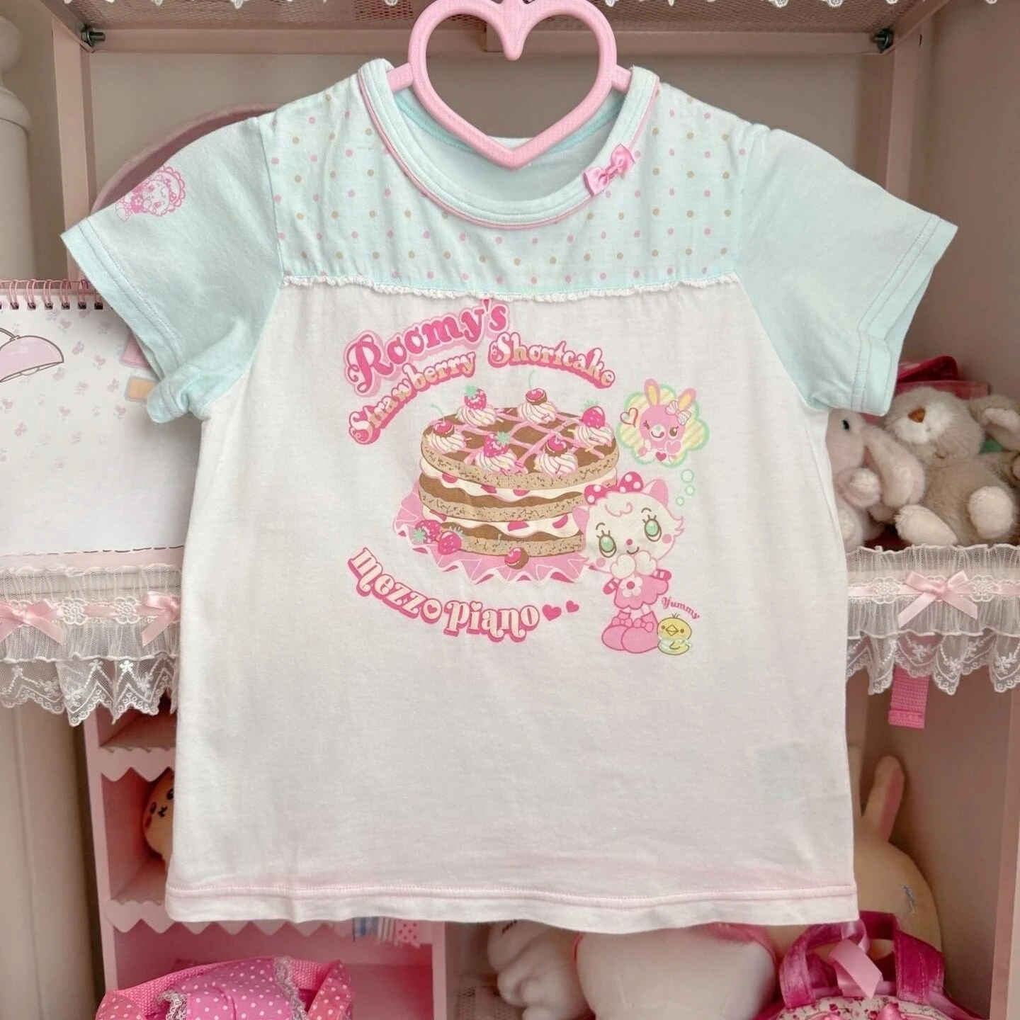 Canottiere con stampa di cartoni animati giapponesi Canotte estive da donna Kawaii con fiocco carino Canotte con ricamo patchwork in pizzo fata Estetica Y2k