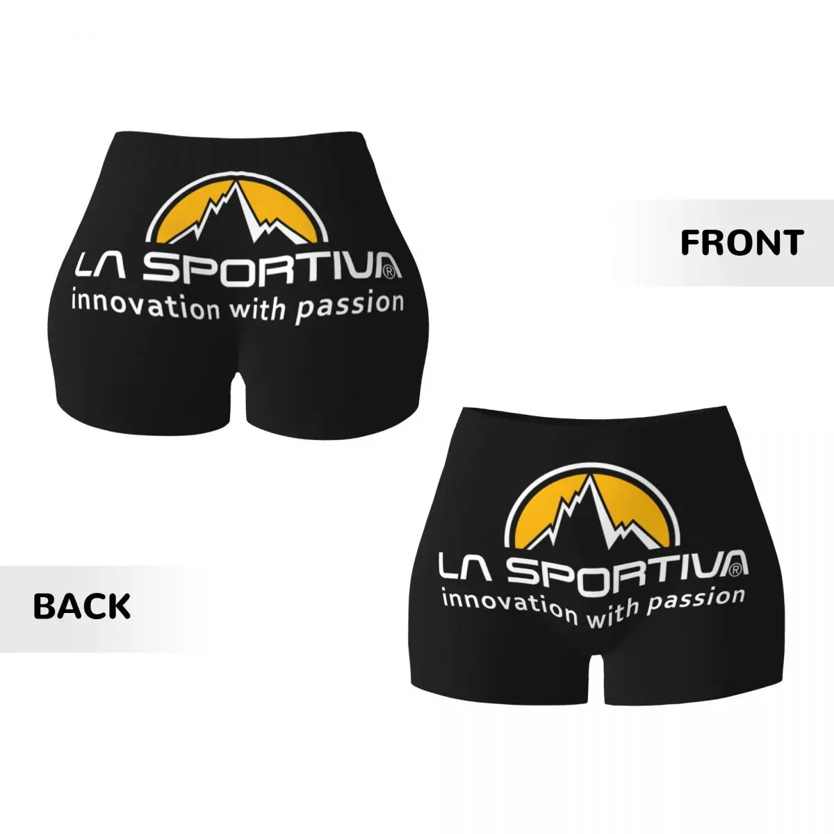 Custom Women\'s La Sportiva Workout Yoga Shorts Gym Athletic Biker Running Shorts