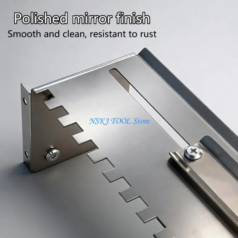 L8RC Adjustable Tile Tool for Adhesive Placement with 400-800 mm Width, Metal Body and Guided Rollers for Floor and Wall Tile
