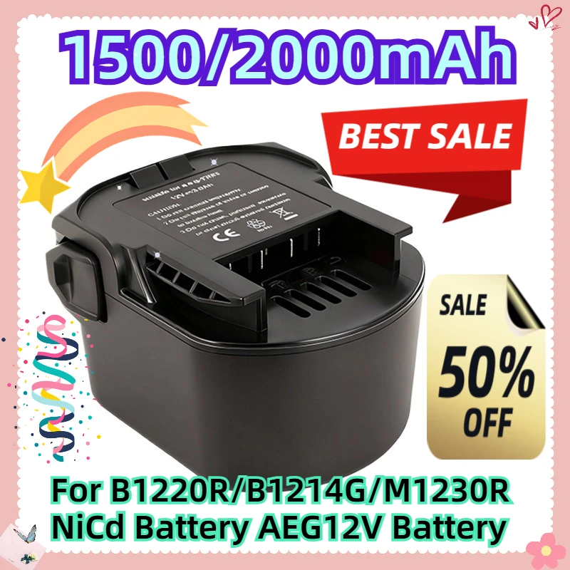 For B1220R/B1214G/M1230R NiCd Battery AEG12V Battery