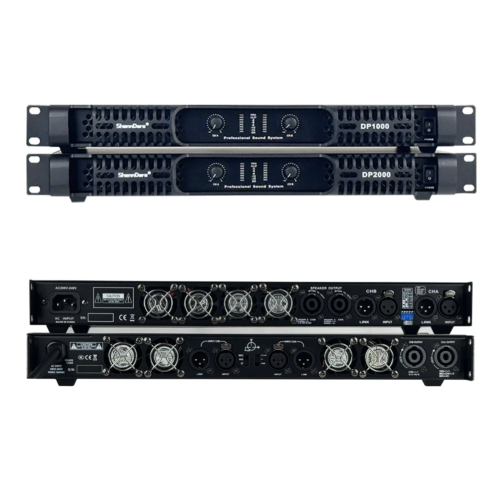 SHENNDERA DP1000 Professional 1000W Digital Power Amplifier 2Channel Stage Audio Speaker Amplifier For Home Karaoke Subwoofer DJ