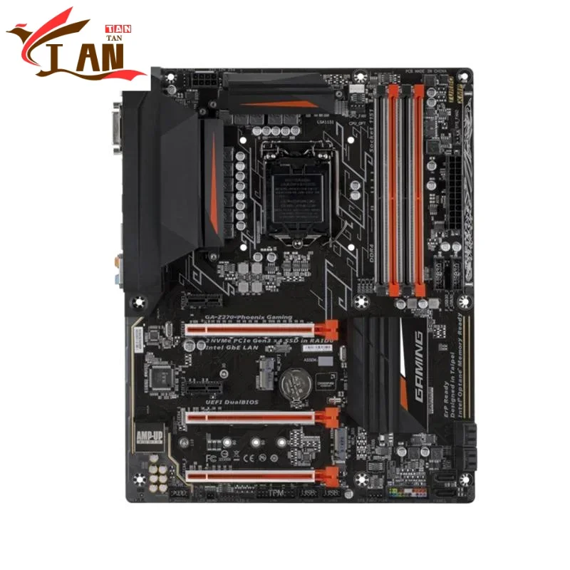 

For GA-Z270-Phoenix Gaming Motherboard 64GB HDMI M.2 LGA 1151 DDR4 ATX Z270 Mainboard 100% Tested Fully Work Tan