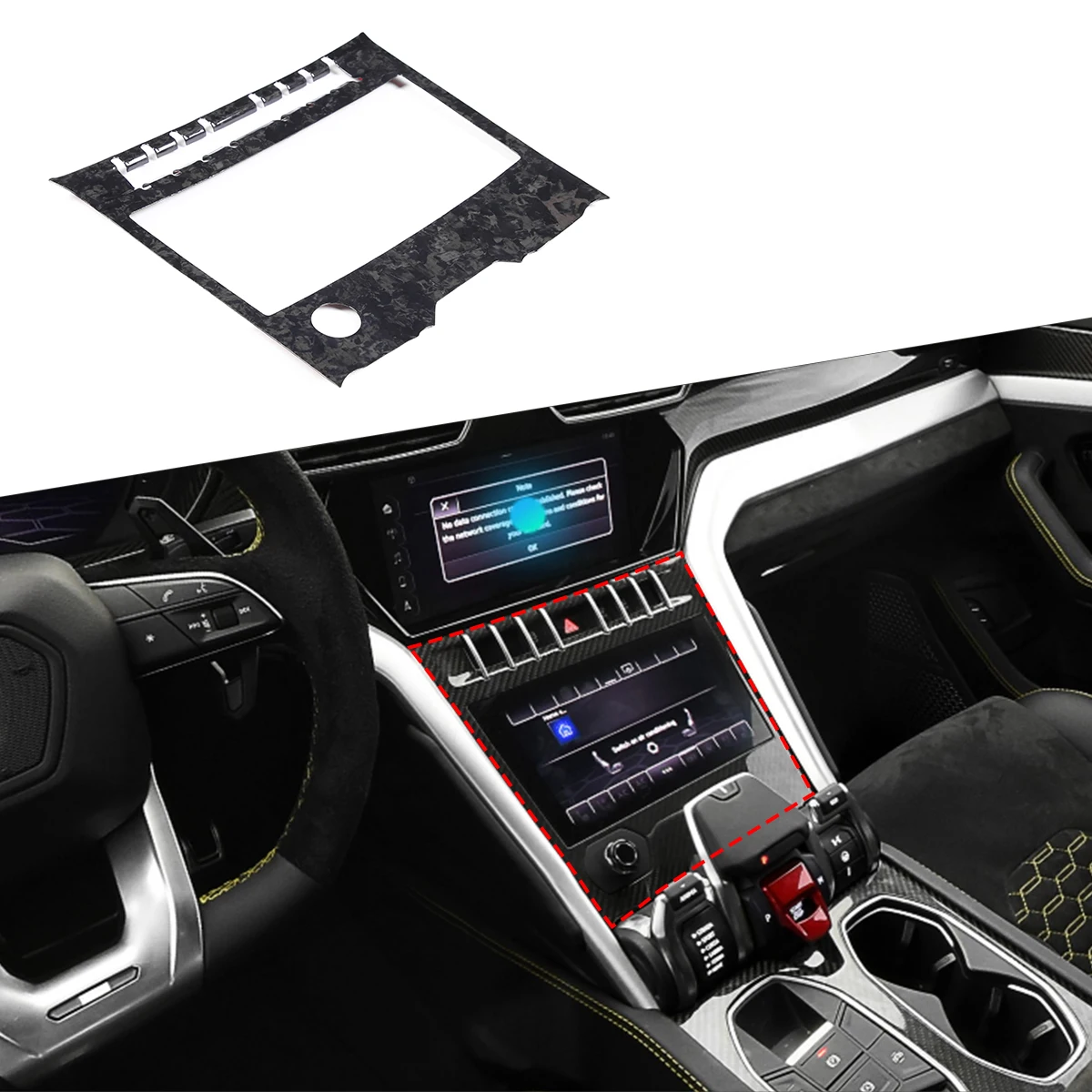 

Real carbon fiber central control panel For Lamborghini URUS 18-21 car central control air conditioning switch panel accessories