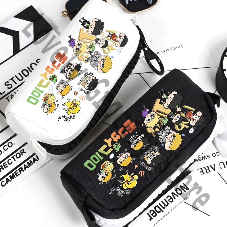 Anime Mob Psycho 100 Reigen Arataka Dimple Kageyama Shigeo Mobu Saiko Hyaku Cosplay Cartoon Pen Bag Writing Case Halloween Xmas