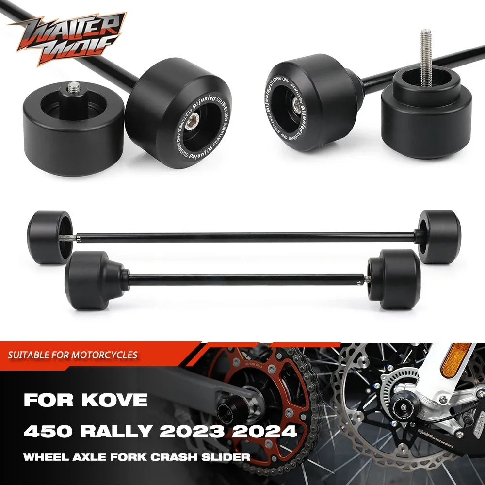 Wheel Axle Sliders Crash Protector for Kove 450 Rally 2023 2024 Front Rear Wheel Spindle Anti-crash Swingarm Stand Slider Guard