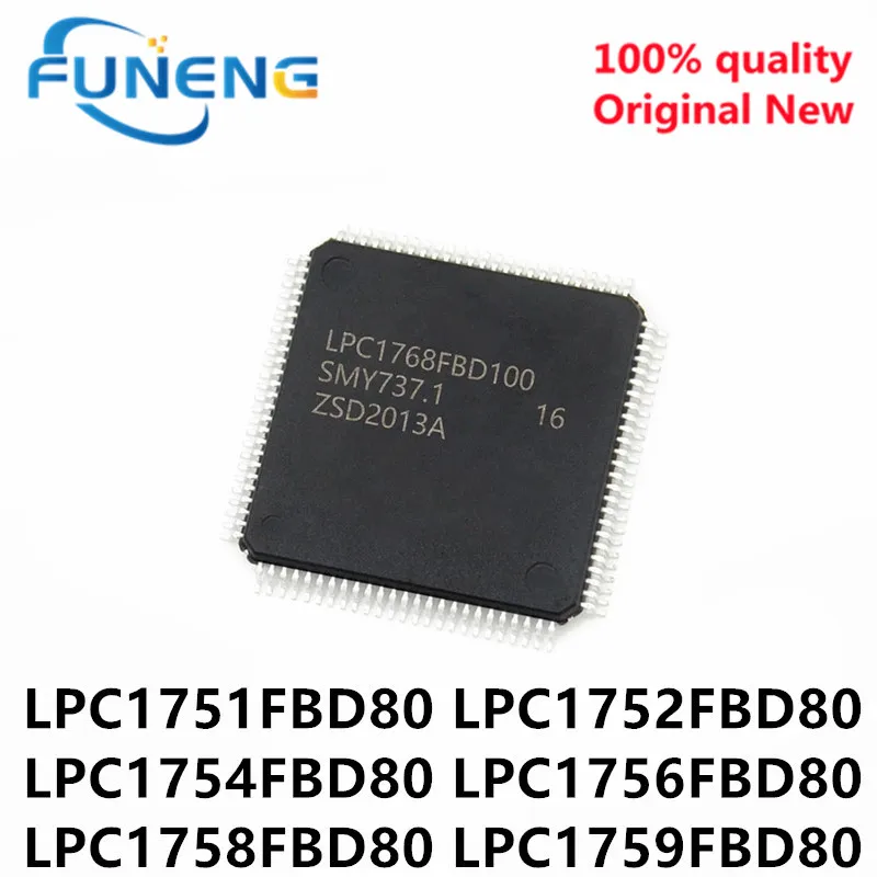 1PCS LPC1751FBD80 LPC1752FBD80 LPC1754FBD80 LPC1756FBD80 LPC1758FBD80 LPC1759FBD80 QFP FBD80 new and original IC chip